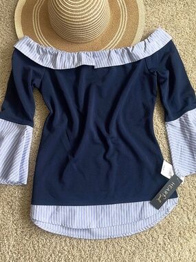 HEART SOUL Women’s sweater shirt size Medium blue cotton Top